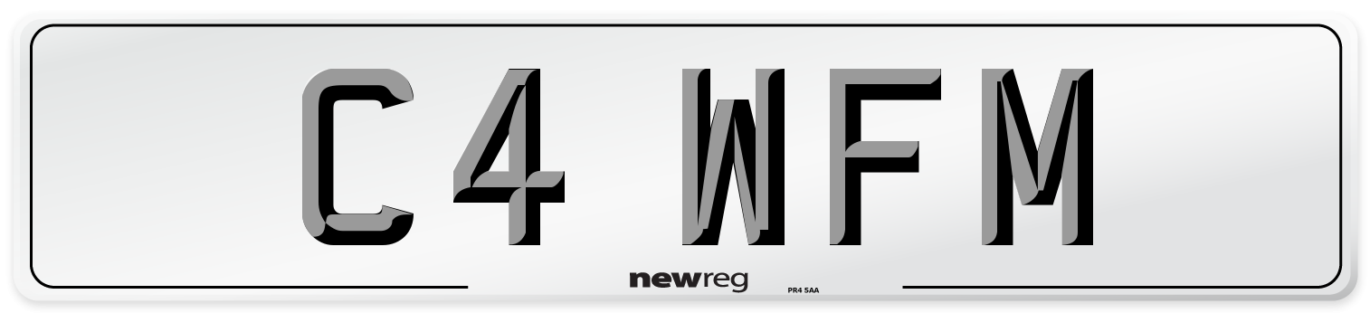 C4 WFM Number Plate from New Reg